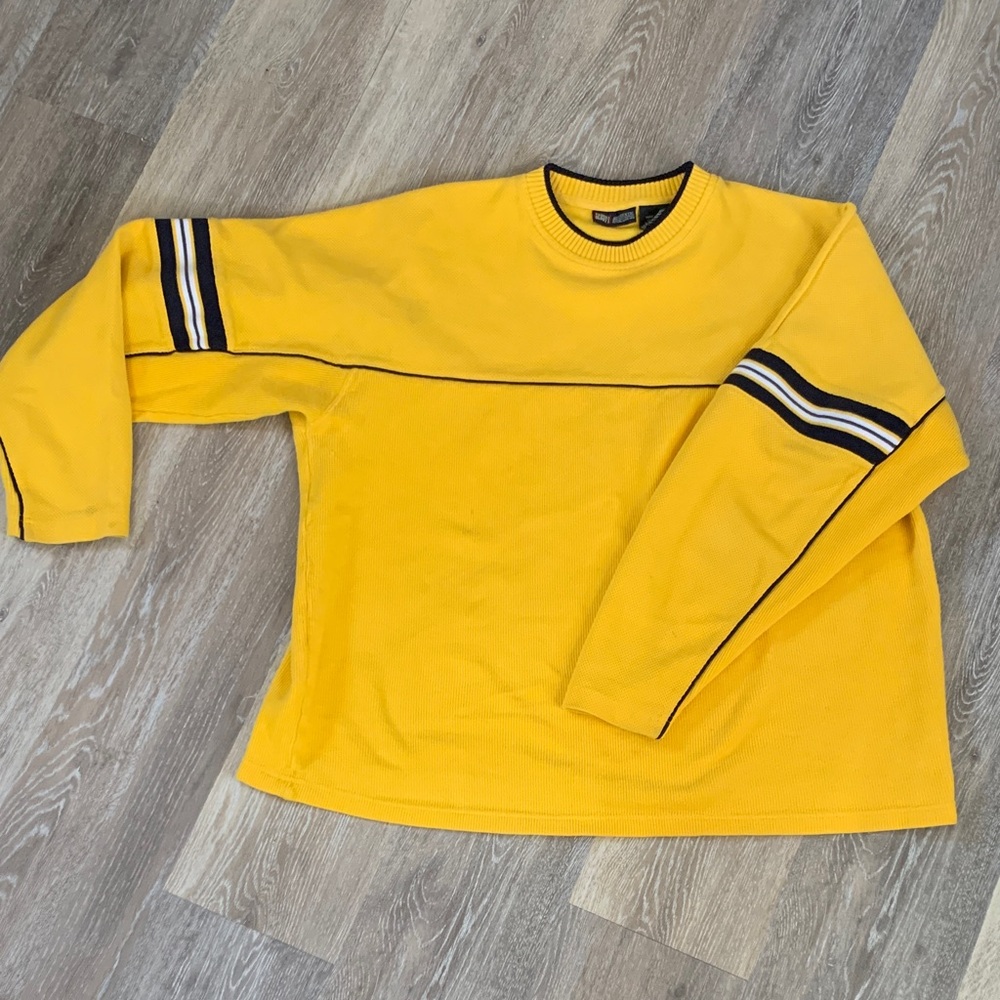 Faded Glory Yellow Crewneck with Black Trim